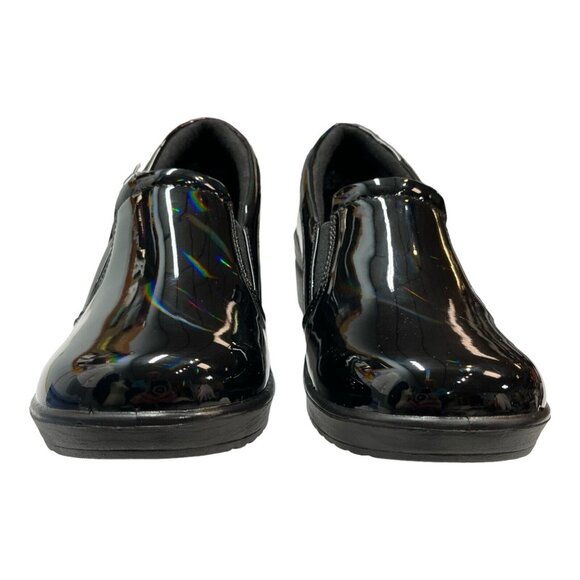 12Wide-Easy Street Black Patent Mules - Picture 2 of 10